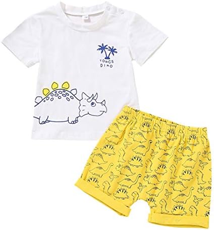 פעוט תינוק תינוק תלבושות קיץ עניבה לתינוקת צבע חולצה שרוול קצר למעלה+ מכנסיים קצרים סט בגדים