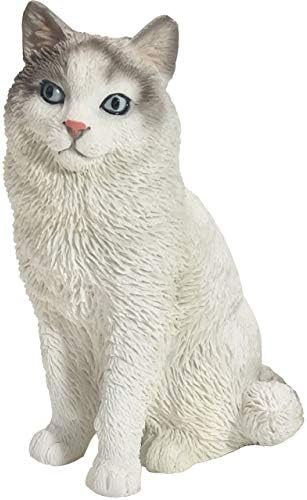 פסל חתול רגדול דו צבעוני בגודל קטן