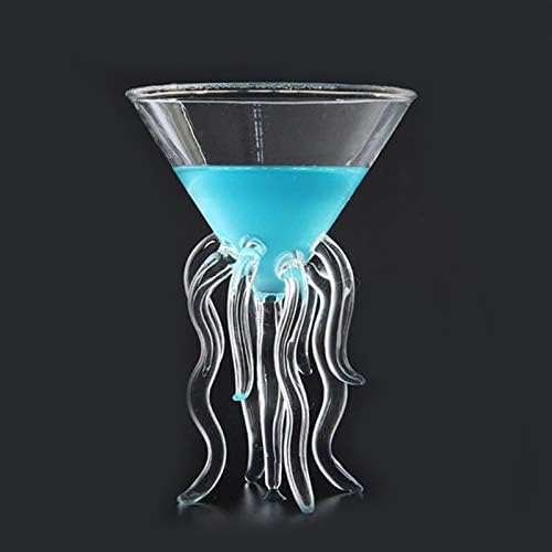 תמנון קוקטייל כוס, כוס מרטיני שקופה מכוסה יצירתית כוס כוס כוס כוס כוס לחתונה של מסיבת בר מטבח