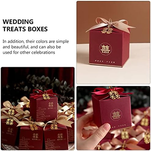 קופסאות חטיף ממתקים של Pretyzoom קופסאות 20 יחידות חתונה סינית קופסאות ממתקים מסורתיות לחתונה מסורתית