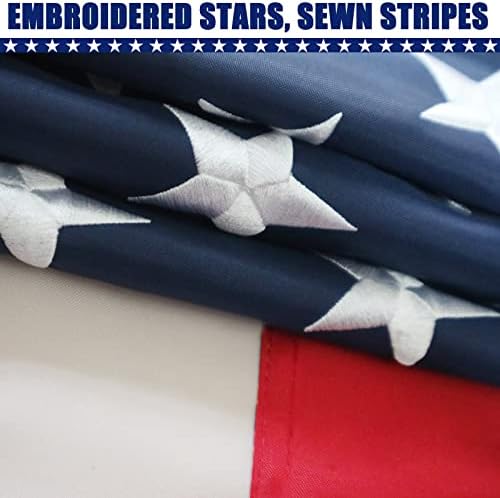 BGTXCZ דגל אמריקאי 3x5 ft, ארבע דגל פליז דגל ארהב רב תכליתי, כוכבים רקומים, פסים תפורים, דגלים ארהב