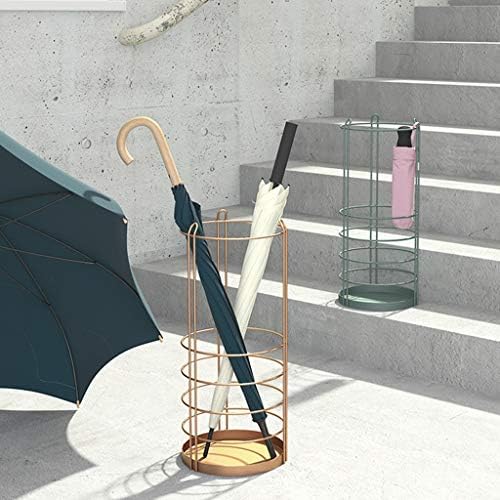מטריית GDD עומדת דוכני מטריית מתכת, מתלה מעמד מטרייה עגולה, עם 3 ווים מגש טפטוף, למשרד הבית כניסה מקורה
