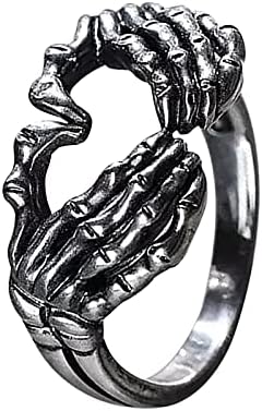 יד אירופאי אמריקאיושלד מחווה האהבה שלך רטרו להראות קסם טבעת טבעות אנימה טבעת לגברים