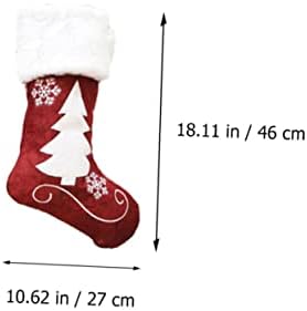Homoyoyo 3pcs גרבי חג המולד גרבי חג המולד הגדרת קישוט עץ חג המולד חג המולד חג המולד תלייה עיצוב גרביים