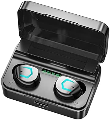 אוזניות אלחוטיות של Lovskoo, אוזניות Bluetooth 5.2 אוזניות עם בקרת אצבעות, תצוגת LED, אוזניות אלחוטיות