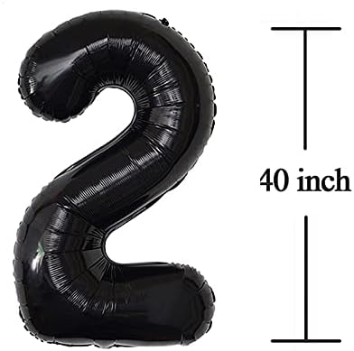 אלפים צבעוניים 26 מספר בלון שחור שמח 26 או 62 יום הולדת בלונים נשף בלונים מעצבים לגברים נשים 40 אינץ