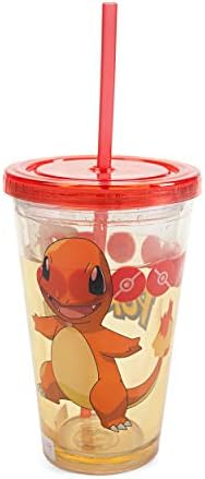 Pokemon Charmander 18oz cup Carnival W/ Confeti Fokeballs