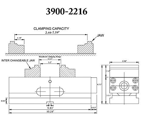 קודקוד 3900-2216 4 CNC CNC VISE