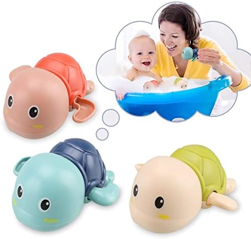Gretex 3 חבילה צעצועי אמבטיה לתינוקות צעצועים לחוף שחייה, צעצועי אמבטיה של צב 1 2 3 שנים מתנות בנות