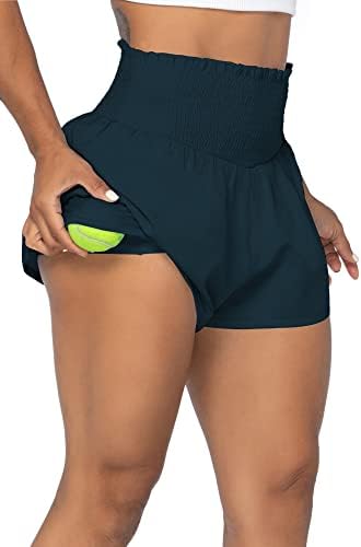 מכנסיים קצרים של Sunzel Women Biker עם כיסים מכנסיים קצרים עם מותניים גבוהים עם מכנסיים אתלטים של אימון
