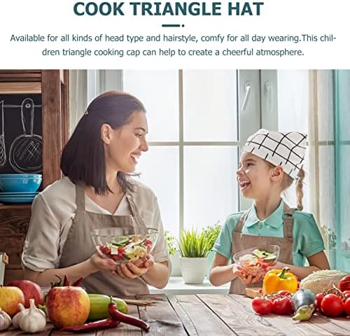 סוימיס 4 יחידות כובעי קלאסי ילדי בישול סרט מודפס לבשל כובע אפיית מטבח עבור משולש כובעי ילדים בית