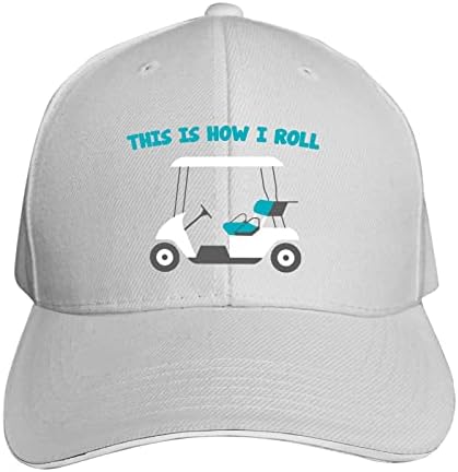 כך אני מגלגלת כובע בייסבול עגלת גולף כובע הכובע הג'ינס כובע בייסבול של אישה מתכווננת