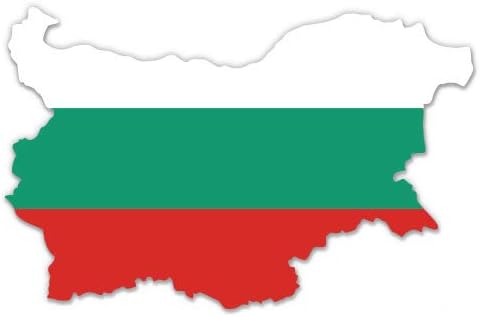 GT גרפיקה בולגריה מפה דגל צורה כפרית - מדבקות ויניל אטומות למים