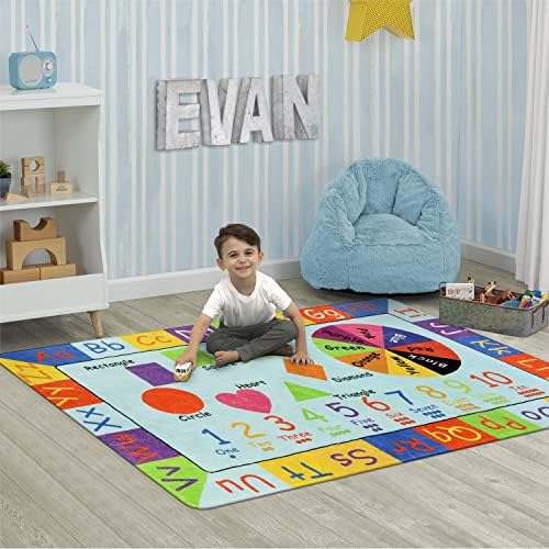 לילדים LiveBox משחקים שטיח ABC לומד פליימת תינוק, 4 'x 6' רחיץ לילדים שטיח חדר שאינו מחלקה שטיח שטיח