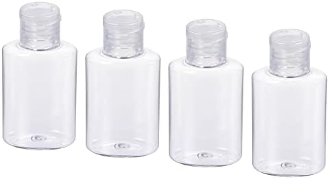 M Meterxity 4 PCS פלסטיק בקבוקי סחיטה ריקים - מרכך שמפו טונר מלבן ברור מלבן בקבוקים חלים על משק בית