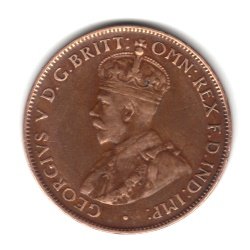 1932 אוסטרליה חצי פרוטה מטבע קמ22