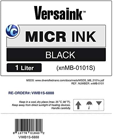 Versaink-nano micr micr -1000 מל-דיו מגנטי למדפסות צ'ק ודיו-ב-אחד דיו-אחד