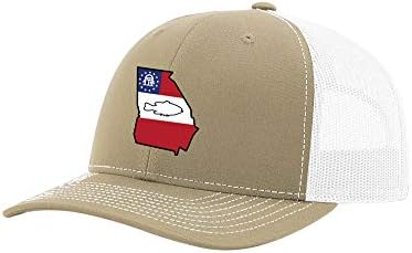 הכל על מדינת ג'ורג'יה המלאה את דגל דרום עם כובע המשאיות האחוריות של דגים