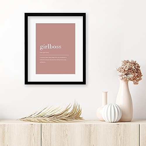 הגדרת Girlboss - הדפס כרזת עיצוב קיר - תצוגת אמנות מוטיבציונית מודרנית