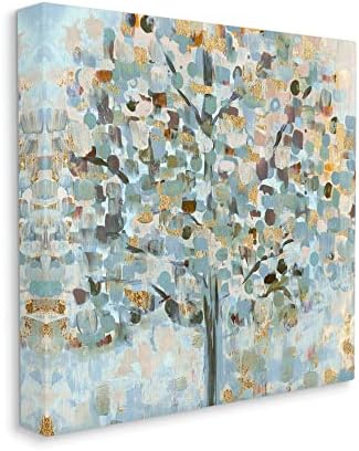 תעשיות סטופל מופשטות עץ מנומר משאיר טבע ציור פרט גלאם, עיצוב מאת סוזן ג'יל