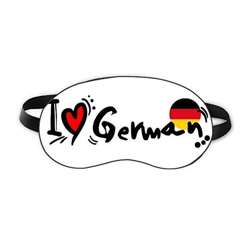 אני אוהב דגל גרמני דגל לב שינה מגן עיניים רך לילה כיסוי גוון כיסוי עיניים