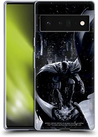 עיצובים של תיק ראש מורשה רשמית באטמן ארקהאם מקורות באטמן אמנות מפתח רך ג'ל רך תואם ל- Google Pixel 6