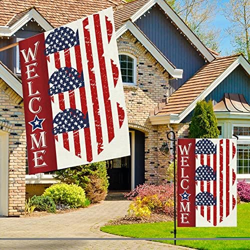 דגל גן לב אמריקאי, דגל חצר בברכה קטן בברכה 4 ביולי דגל חיצוני ליום הזיכרון, יום העצמאות, תפאורה של יום