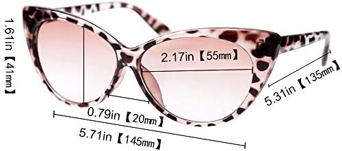 Soolala 2-Pair Value מעצב אופנה מעצב אפור משקפי עיניים חתול כהים לנשים, 2mix, 3.5