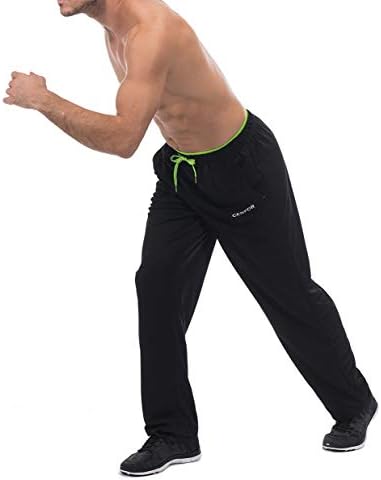מכנסי טרניעה לגברים של Cenfor עם כיסים מכנסי אימון תחתונים פתוחים, לאתלטיקה, ריצה קלה, אימונים, מזדמנים
