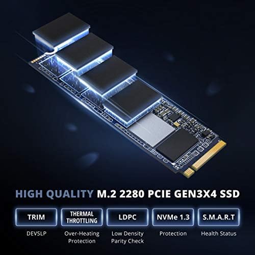 פיוניר 512GB NVME SSD PCIE M.2 2280 GEN 3X4 TLC מהירות גבוהה פנימית קריאה/כתוב עד 3300/2000MB/S כונן