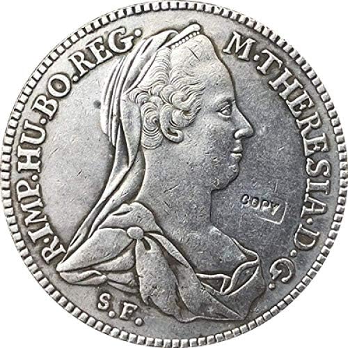 1780 אוסטריה 1 Konventionsthaler מטבעות עותק 41 ממ לעיצוב משרדים בחדר הבית