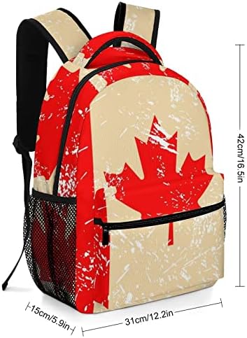 תרמילי טיול רטרו דגל קנדה תיק כתף אופנה משקל קל משקל רב-כיס ללימוד בית ספר קניות בעבודות לימוד