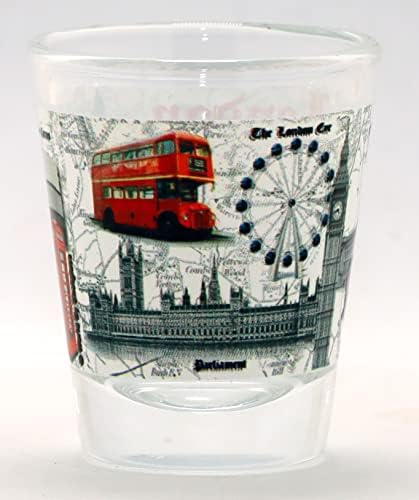 לונדון אנגליה ציוני דרך וסמלים חותמת עיצוב זכוכית ירו