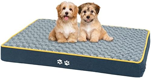 מיטת כלבים קרוסר לכלב/חתולים קטנים, בינוניים, גדולים במיוחד, מיטת ארגז כלבים עם קצף אמון ביצה אורתופדי,