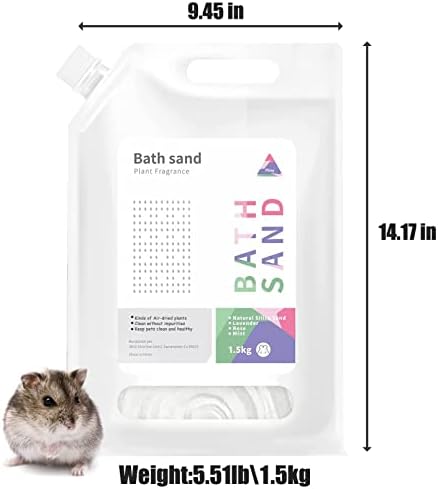 קתסון אוגר חול רחצה 3.3 קילוגרם סיר סיר חול ניקוי אבק אבק אמבטיה חול לחיה קטנה אוגר צ'ינצ'ילה גינאה