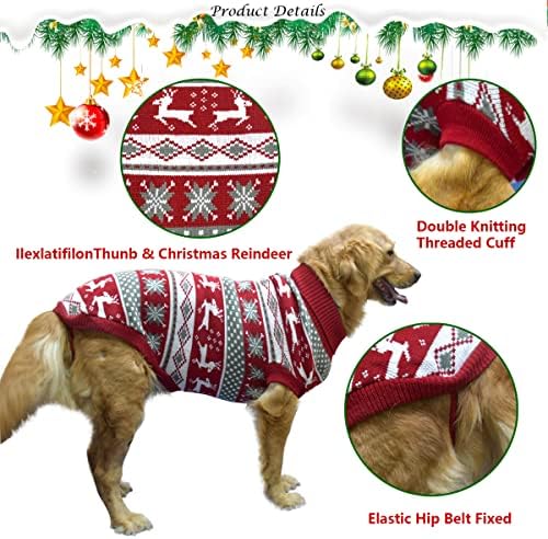 סוודר חג המולד של כלב רכב חג המולד חיית מחמד חילוף בגדי סריגים חורפים קלאסיים קלאסיים סוודר צווארון