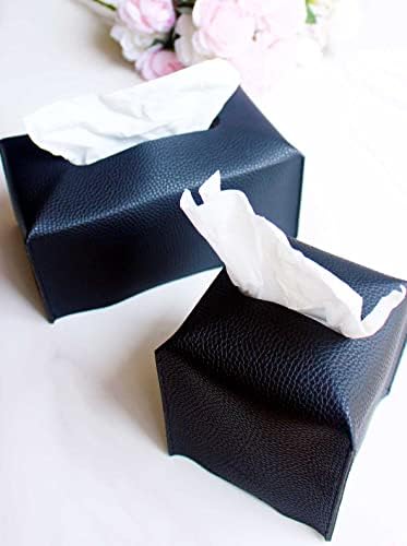 קופסא קוביית קוביית קוביית קוביית קוביה של ג'סמיני עור שחור וגובה גודל גדול כיסוי קופסת רקמות מלבנית