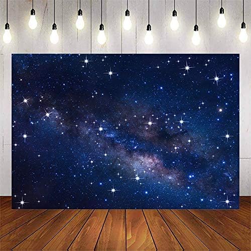 אווזאנו כוכבים לילה שמיים רקע חלל החיצון גלקסי יום הולדת רקע יקום ערפילית כוכבים נושא מסיבת קישוטי עבור