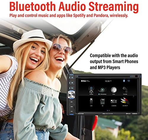בוס מערכות שמע BV9358B נגן DVD לרכב + ערכת התקנה - DIN DIN, AUDIO Bluetooth ושיחות, 6.2 אינץ 'צג מסך