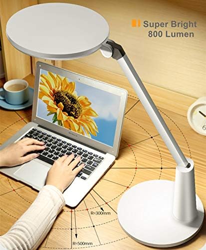 מנורת שולחן LED של Gerintech עם בהירות מתכווננת, מנורת שולחן בהירה לעומק לחדר שינה, משרד, קריאה, לימוד