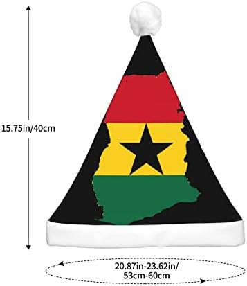 דגל מפת של גאנה חג המולד כובע גברים נשים כובע יוניסקס כובע עבור פסטיבל מסיבת כובעים