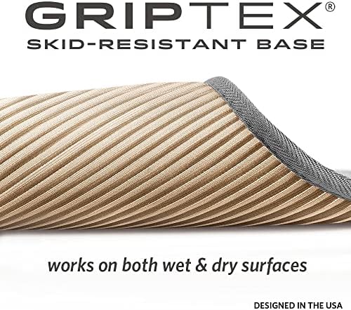 שטיח אמבטיה רקום יהלומי קורטקס מיקרו-יבש לאמבטיה, שטיחי אמבטיה מקצף זיכרון עם בסיס עמיד להחלקה של גריפטקס,