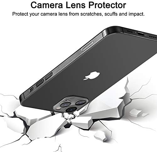 מגן מסך בלתי שביר תואם לאייפון 12 פרו וסרט מגן עדשות מצלמה מזכוכית מחוסמת