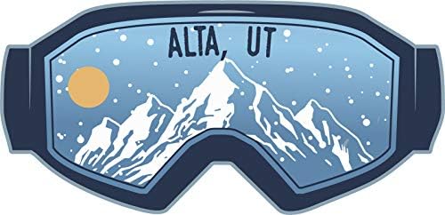 אלטה יוטה סקי הרפתקאות מזכרות 4 אינץ ויניל מדבקות מדבקת הר עיצוב