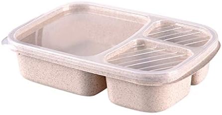 ברור מיכל עם עבור מזון הצהריים תיבת לשימוש חוזר 3-תא פלסטיק מחולק מזון אחסון מיכל קופסות קטן מכולות
