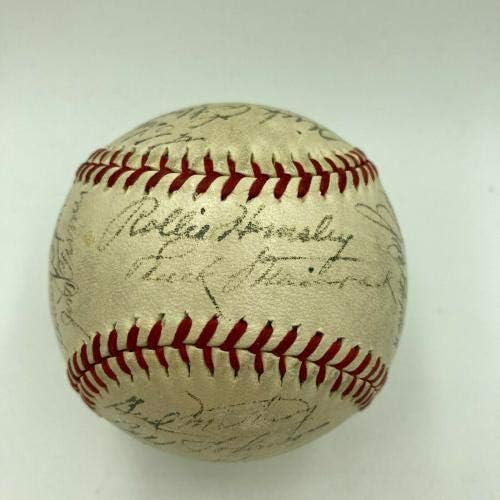 1943 ניו יורק יאנקיס סדרה העולמית אלופת אלופות החתמה על בייסבול JSA COA נדיר - כדורי חתימה