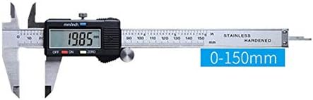 מחלטה של ​​Nfelipio Digital Vernier 0-150 ממ 0.01 פלדת אל חלד אלקטרונית קליפר מדריך אינץ 'ענף מדידה