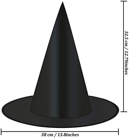 Elcoho 24 קטעים ליל כל הקדושים מכשפה מכסה כובע תלבושות אביזר לקישוט מכשפות או מסיבת חג המולד של ליל