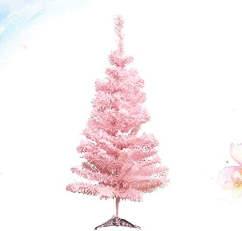 AMOSFUN קישוט לחג המולד עץ יצירתי נוהר עץ דקורטיבי ורוד מלאכותי מקורה עץ חג המולד מסגרת מסגרת מתנה ציוד