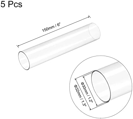 Meccanixity צינור פלסטיק קשיח פוליקרבונט צינור עגול נקה 1.2 ID 1.3 OD 6 השפעה גבוהה על תאורה, דגמים,